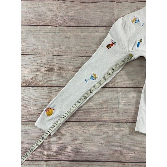 Alexandra Bartlett Petite White Embroidered Cardigan - PS - Picture 10 of 12